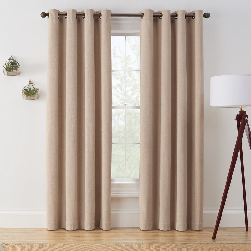 Brookstone Marco Solid Max Blackout Thermal Grommet Single Curtain